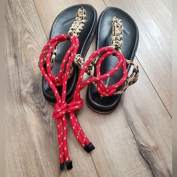Anthropologie Rope Thong Wrap Sandals Size EU 40 NIB - Picture 7 of 12
